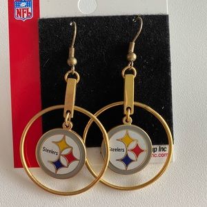 Steelers logo earrings